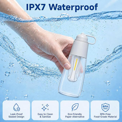 Xavilo Electric Portable Bidet for Travel, Rechargeable Handheld Sprayer | 350ml, 3 Modes, Warm Water Compatible, 150° Foldable Nozzle, IPX7 Waterproof, BPA Free, USB-C for Camping, Women & Men