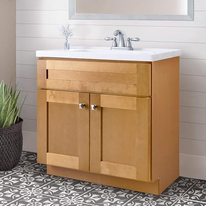 Design House Brookings Bathroom Vanity, 30", Modern Birch | Freestanding, Contemporary/Modern, Wood, Bath, 214544