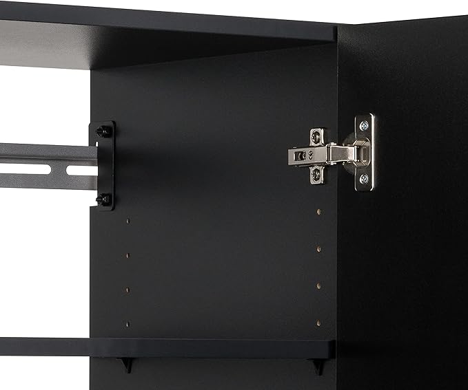 Prepac's HangUps Upper Storage Cabinet - Elegant and Spacious Wall Cabinets to Maximize Your Storage, 36" Size, Classic Black Finish