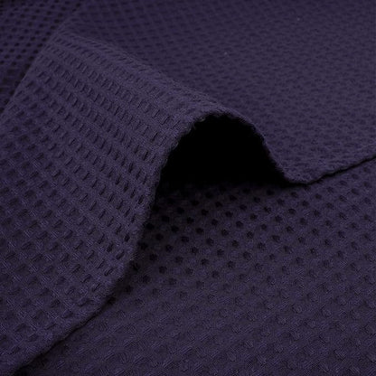 River Dream Waffle No Hook Shower Curtain with Liner,Regal Purple,71x74 | Dotted Waffle,Snap-in Liner,Heavy Duty,Quick Dry,Mesh Top Window,With Bottom Magnets,Hotel-Grade,Washable,Standard Size