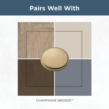 Franklin Brass Parow (5-Pack) Cabinet Knobs | Champagne Bronze Handles for Dresser Furniture Drawers/Kitchen/Door/Bathroom | 1-1/8" P29542Z-CZ-B1