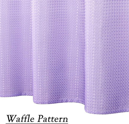 WEST LAKE Ombre Shower Curtain Lavendar Waffle Weave Microfiber Decorative No Hook Fabric Shower Curtain with Grommet Waterproof Machine Washable,Gradient White to Purple 70" Wx72 L