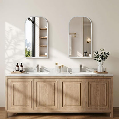 COFENY Bathroom Mirror, 20x36 inch Silver Rectangle Wall Mounted Mirror with Thin Frame, Bathroom Vanity Mirrors for Over Sink, Entryway, Living Room, Bedroom
