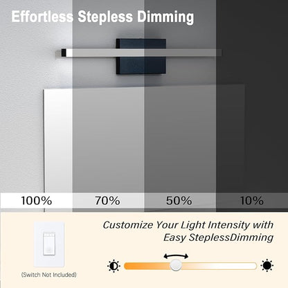 42Inch LED Bathroom Vanity Light Bar 5700K Dimmable Led Bathroom Light Over Mirror Modern Bath Wall Light Cool White ETL Certified 40W 2Pack