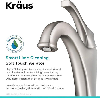 Kraus KVF-1200SFS Arlo Bathroom Faucet, Spot Free Stainless Steel