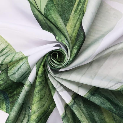Shower Curtain Tropical Green Plant Shower Curtains for Bathroom, Leaf Shower Curtain, Botanical Shower Curtain Sets, Sage Shower Curtains Waterproof Bathtub Curtain 72x72 Inch with Hooks