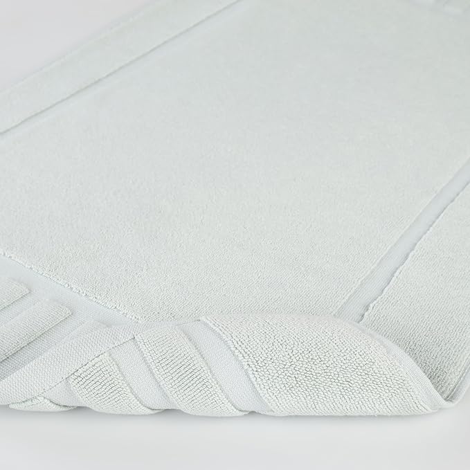 Superior 100% Cotton Bathmat Set, Bath Mats, Bathroom Decor, Shower, Bathtub Essentials, Home Accessories, Washable Rug, No Backing, Heavyweight, Leo Collection, Set of 2, 22" x 35", Aqua Marine