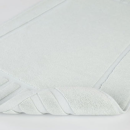 Superior 100% Cotton Bathmat Set, Bath Mats, Bathroom Decor, Shower, Bathtub Essentials, Home Accessories, Washable Rug, No Backing, Heavyweight, Leo Collection, Set of 2, 22" x 35", Aqua Marine