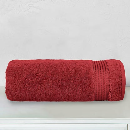 Elegant Comfort Premium Turkish Cotton 1 Piece Jumbo Bath Towel - 35 x 70 inch, Luxurious Hotel Spa Quality 100% Turkish Cotton Large Bath Towel - Highly Absorbent - Soft Bathroom Towel, Burgundy
