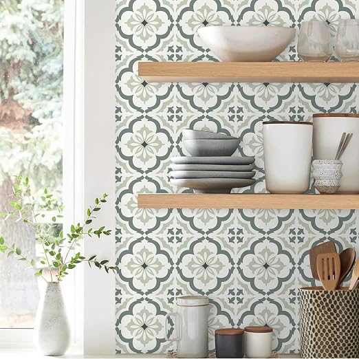 MORCART Peel and Stick Floor Tile, 20Pcs - 7.87" x 7.87" Vinyl Flooring Waterproof DIY Flooring for Bathroom, Kitchen, Fireplace, Pet House, Wall, Stairs, Bedrooms