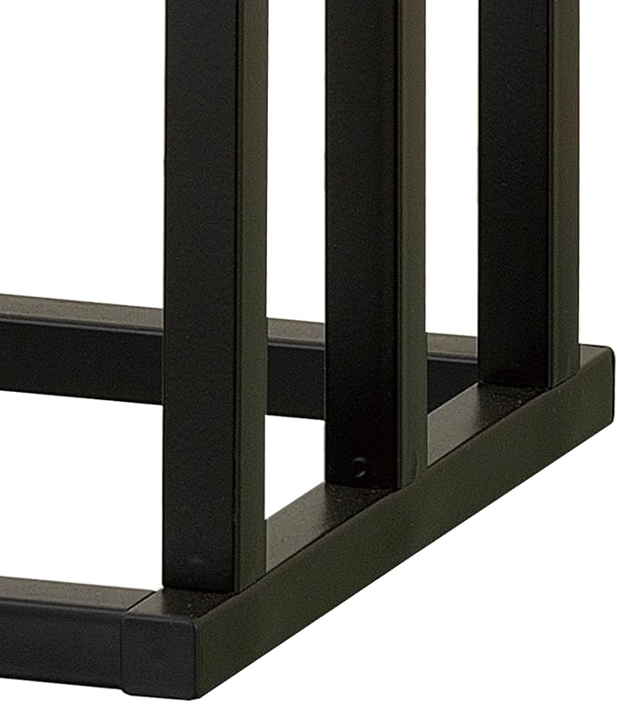 MyGift 33 Inch Standing Towel Rack, Freestanding Bath Towel Holder with 3 Tier Bamboo Wood Bar and Black Chrome Plated Metal, Drying Rack Stand for Bathroom, Laundry