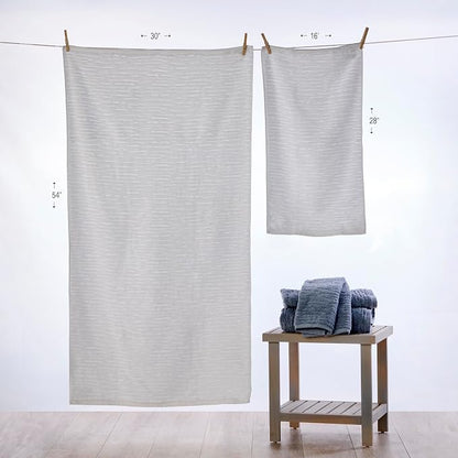 SKL Home CloudSoft Hand Towel Set, 2-Piece, 100% Cotton Luxury, White | Premium spa-level quality. 600 GSM weight. Ultra plush & absorbent. For use in the bathroom, kitchen, bar or any sink space.