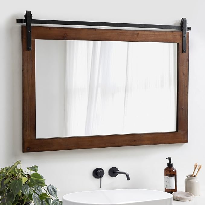 Kate and Laurel Cates Farmhouse Wall Mirror