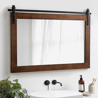 Kate and Laurel Cates Farmhouse Wall Mirror