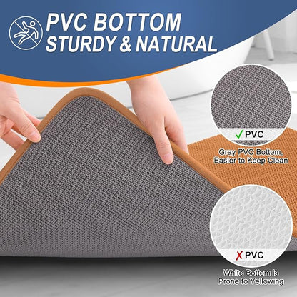 OLANLY Memory Foam Bathroom Runner Rug 44x24, Absorbent Long Bath Mat, Clay | Soft Quick Dry Bath Rugs, Non-Slip Carpet, Machine Washable Mat for Bathroom Floor, Tub and Shower, Home Decor Accessories