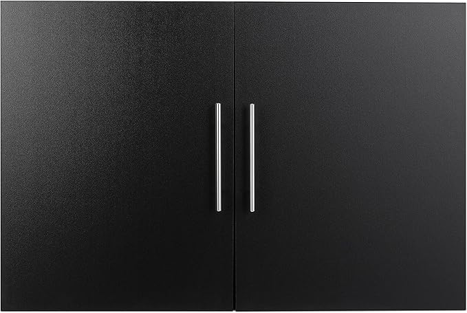 Prepac's HangUps Upper Storage Cabinet - Elegant and Spacious Wall Cabinets to Maximize Your Storage, 36" Size, Classic Black Finish