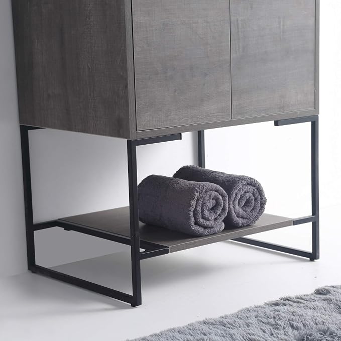 24 Inch Bathroom Vanity with Sink - Modern Knob Free Design, Elegant Space-Saving Solution for Your Bathroom - Durable, Bathroom Vanities for a Contemporary Look - Urbania Collection