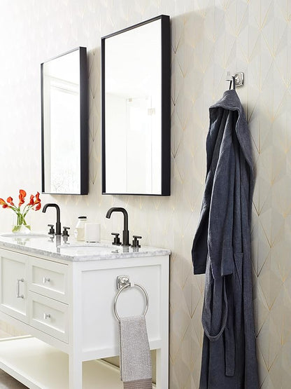 Amerock BH3609226 | Chrome Towel Ring | 7-9/16 in (192 mm) Length Towel Holder | Stature | Hand Towel Holder for Bathroom Wall | Small Kitchen | Bath Accessories