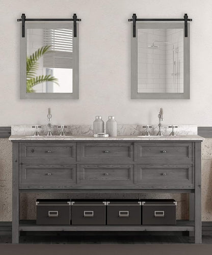 Kate and Laurel Cates Farmhouse Wall Mirror