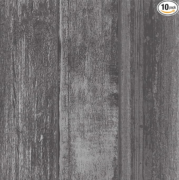 FloorPops FP3292 Vanleer Peel & Stick Floor Tiles, Grey