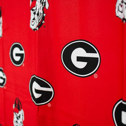 Everything Comfy Georgia Bulldogs Bright and Colorful Shower Curtain Cover 70" x 72"