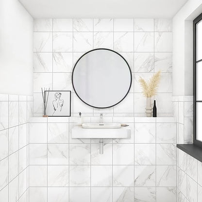 Daltile Perpetuo 3" x 24" Marble Look Porcelain Floor Bullnose Trim in Polished Brilliant White | (Sold by The Piece)