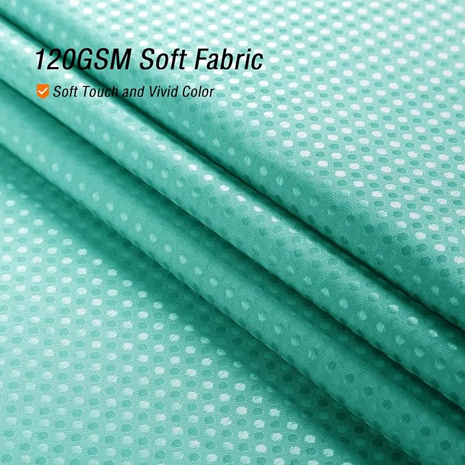 Teal Ombre Fabric Shower Curtain for Bath Decor, 72 x 72 | Teal Gradient Fabric Shower Curtain, Cloth-Textu Bathroom Curtains Shower Set, Water Repellent and Machine Washable