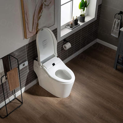 WOODBRIDGE B0960S Auto Flush, Auto Open & Auto Close, 1.28 GPF Single Flush Toilet with Intelligent Smart Seat and Wireless Remote Control, Chair Height