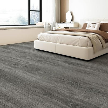 Art3d 30-Pack Peel and Stick Flooring Wood Planks, 12 x 12 in, Grey Oak | Premium Vinyl, Self-Adhesive, Waterproof, Wood Grain, Fade-Resistant, Scratch-Proof, Ideal for Kitchen, Dining Room, Bedrooms