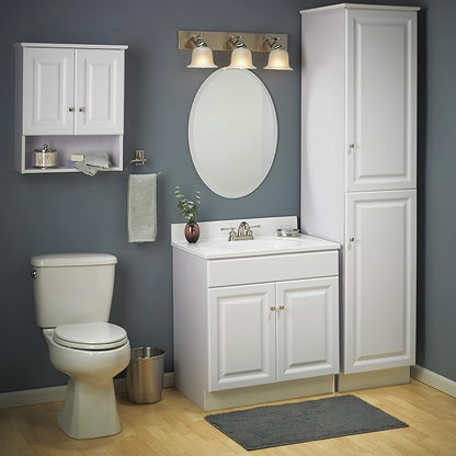 Design House Wyndham Bath Vanity Without Top, 2 Cabinet Doors, for 25-in. x 19-in. Vanity Top, Flush to Floor, Easy Assembly, for Bathroom, White, 21.0 in. L x 24.0 in. W x 31.5 in. H, 597138