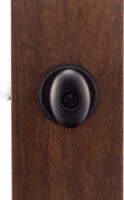 Copper Creek EK2030BC Egg Door Knob, Privacy Function, 1 Pack, in Black