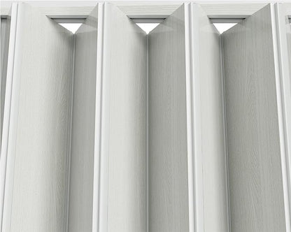 SmartStandard 32" x 80" Accordion Doors Interior, Double Walled, White Ash | Easy to Assemble, Save Space, PVC Accordion Folding Doors for Closet Doorway Basement, with Track and Hardware