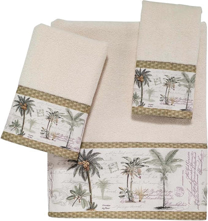Avanti Linens - Hand Towel, 100% Soft & Absorbent Cotton Towel, Coastal Home Decor (Colony Palm)