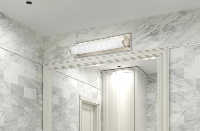 Lithonia Lighting FMVTRL 24IN MVOLT 30K 90CRI BN M4 LED Traditional Round Vanity Light, 3000k, 18 watts, 2-Foot, Brushed Nickel