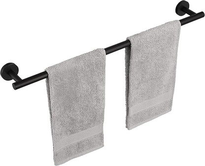 KES 23.2-Inch Towel Bar for Bathroom, Bath Towel Rack Towel Holder Wall Mount SUS304 Stainless Steel Matte Black, Total Length 25.5 Inch, A2000S65B-BK