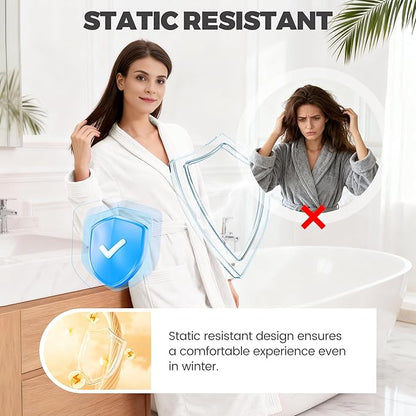 Towel Robe for Women – Soft Absorbent Kimono Bathrobe, Quick-Dry Spa Shower & Hotel Use