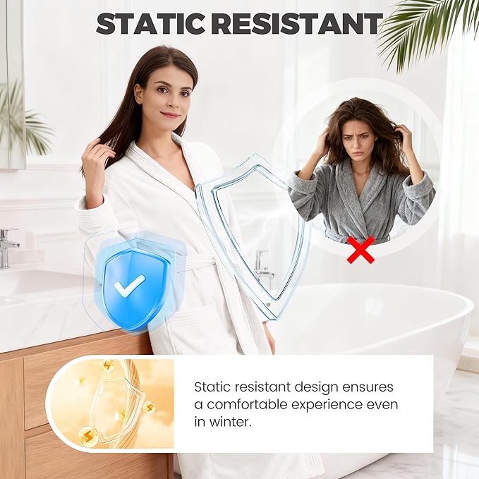 Towel Robe for Women – Soft Absorbent Kimono Bathrobe, Quick-Dry Spa Shower & Hotel Use