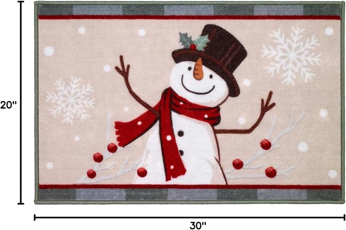 Avanti Linens - Christmas Bathroom Rug 20x30, Soft, Non-Slip & Absorbent | Christmas Design, Soft & Absorbent, Non-Slip Backing, Machine Washable, Holiday Bathroom Décor