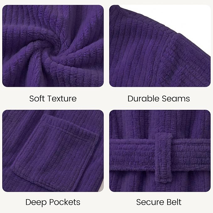 PJGGZ Hooded Bathrobes for Women, Soft Long Towel Robes for Women - Quick Dry yet Warm