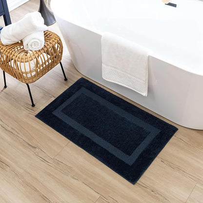 Mohawk Home Prestige Casual Solid Navy Blue 2' X 3' 4" Bath Mat Perfect for Bathroom