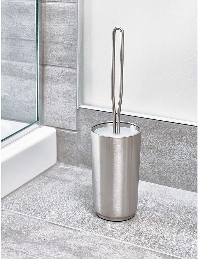 iDesign Austin Toilet Bowl Brush and Holder Set - Brushed | Stainless Steel