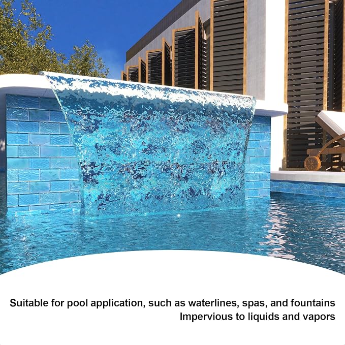 LSDECO 5 Sheets Glass Tile Mosaic Tiles Pool Tile Backsplash for Kitchen Bathroom Shower Tile ((Aquamarine, 5 Sq.Ft)