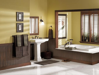Moen Brantford Oil-Rubbed Bronze Two-Handle Widespread Bathroom Faucet Trim Kit Bathroom Faucets for Sink 3-hole Deck Mounted Setup, (Valve Required), T6620ORB