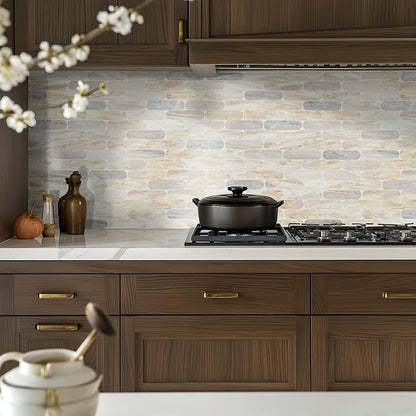 MSI Angora Ellipse 12 in. x 12 in. Polished Marble Mosaic Floor and Wall Tile for Bathroom, Kitchen Backsplash, Accent Wall Tile, and Shower Wall Tile