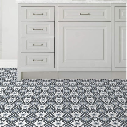 FloorPops FP2944 Sevilla Peel & Stick Floor Tiles, Multicolor (Pack of 6)