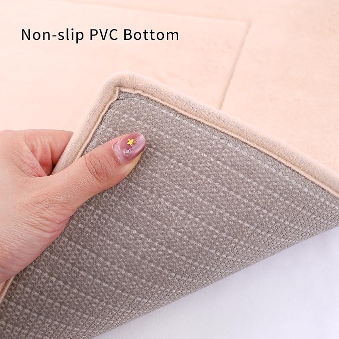 Soft Hallway Runner Rug,Washable Floor Rugs, Non Slip Memory Foam Rug,Super Water Absorption, Suitable for Bathroom Mat, Entrance,Kitchen, Living Room Decor (2x6ft Beige)