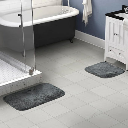 Garland Rug Traditional Bath Rug Set, 2-Piece Set, Dark Gray