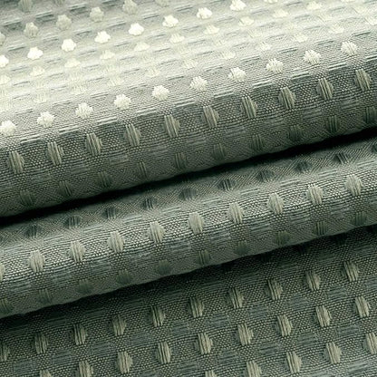 Short Waffle Weave Fabric Shower Curtain 66 inch Long , Hotel Luxury Spa, 230 GSM Heavy Duty, Water Repellent, Machine Washable, Sage Green Pique Pattern Decorative Bathroom Curtain, 71x66