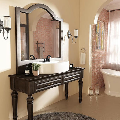 PARLOS 2-Handle Bathroom Sink Faucet with Drain Assembly and Supply Hoses Matte Black,1359804