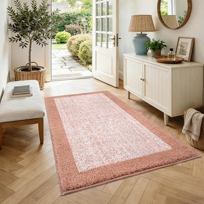 48x32 Large Bathroom Rugs Washable Non Slip, Pink Bath Mat for Bathroom Floor Tub, Soft Absorbent Quick Dry Mats for Shower, Bathtub,Home Decor